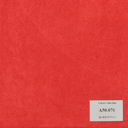 A50.076 Kevinlli C2 - Vải Velvet - Đỏ cam trơn